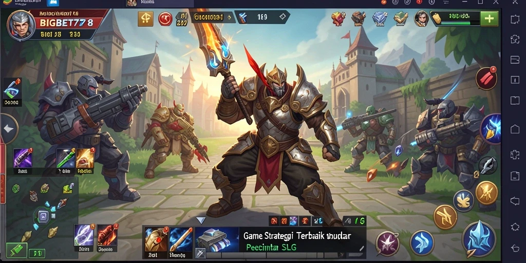 Tampilan gameplay yang menegangkan dalam BIGBET78 dengan strategi SLG.