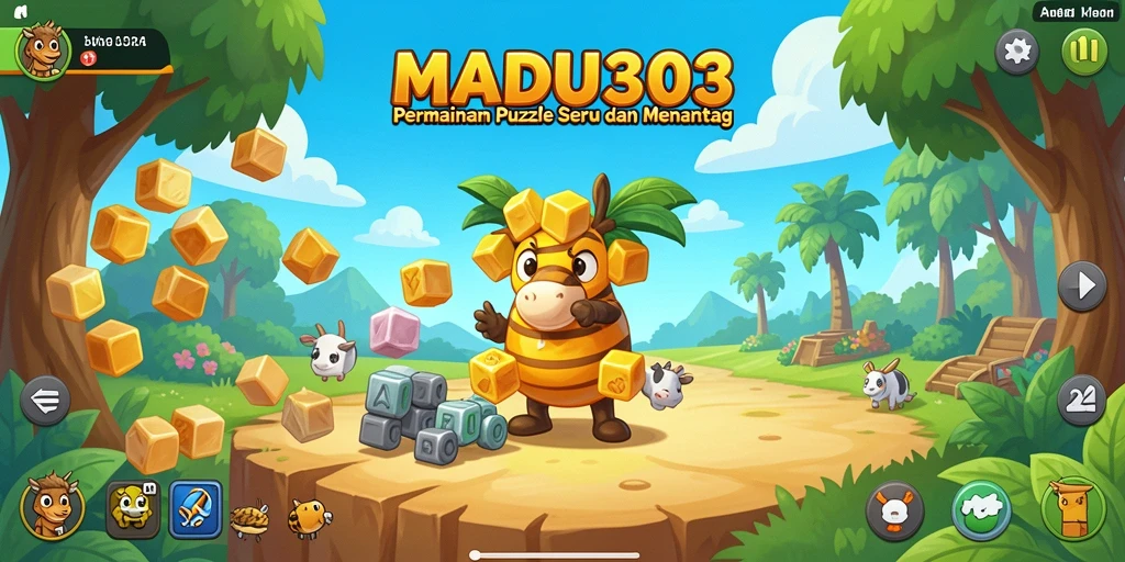 Tampilan gameplay MADU303 dengan teka-teki yang menarik.