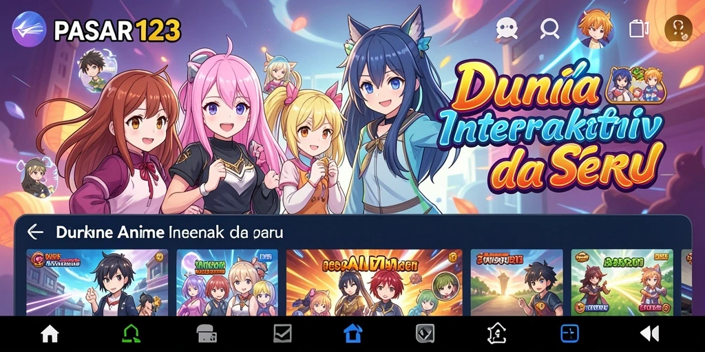 Tampilan gameplay PASAR123 yang penuh warna dan dinamis.