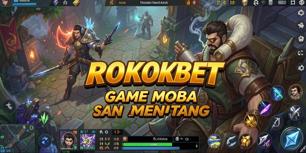 Tampilan gameplay ROKOKBET yang menegangkan dan seru.