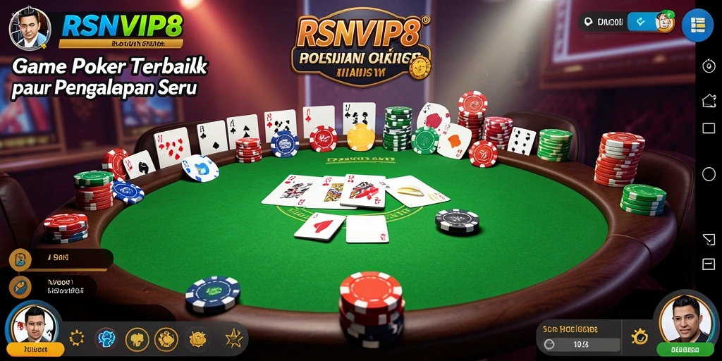 Screenshot RSNVIP8 menunjukkan pemain yang asyik bermain poker.