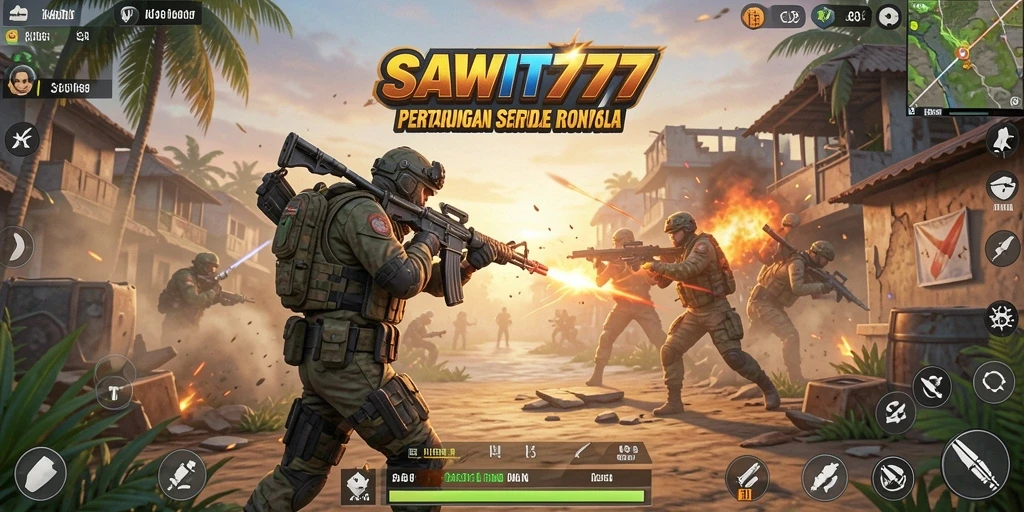 Gameplay SAWIT777 yang intens dan mendebarkan saat bertarung.