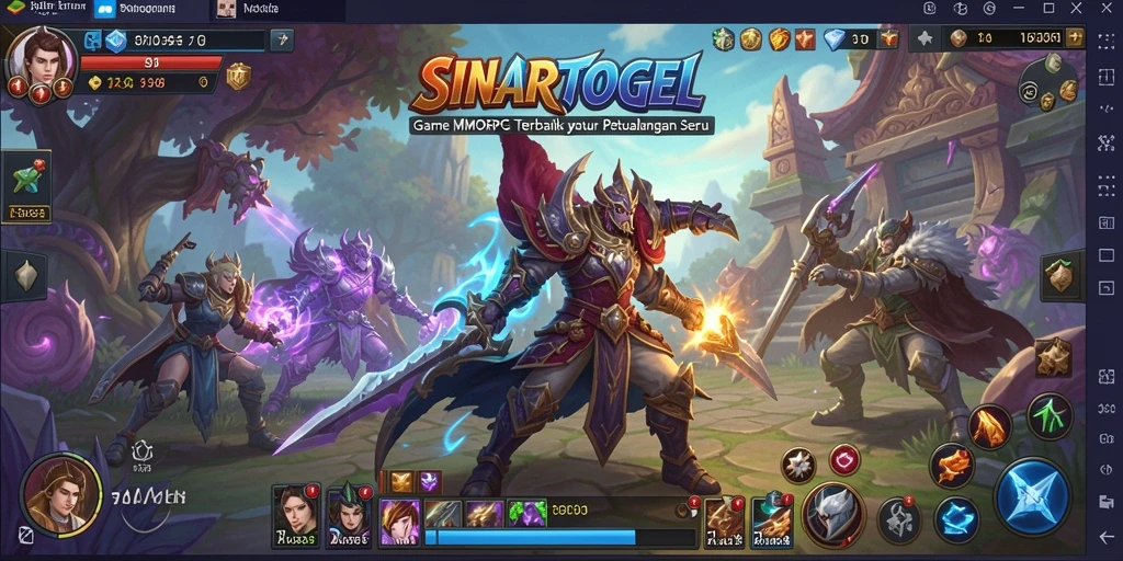 Tampilan gameplay SINARTOGEL menampilkan aksi seru dalam dunia MMORPG.