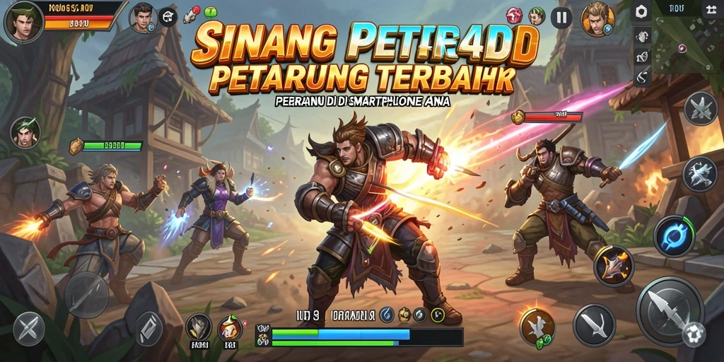 Tangkapan layar SINTE4D menunjukkan pertarungan epic dengan efek visual yang menawan.