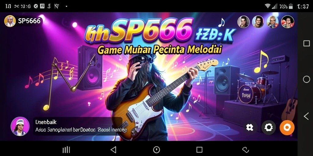 Tampilan gameplay SP666 yang menampilkan serunya bermain musik.
