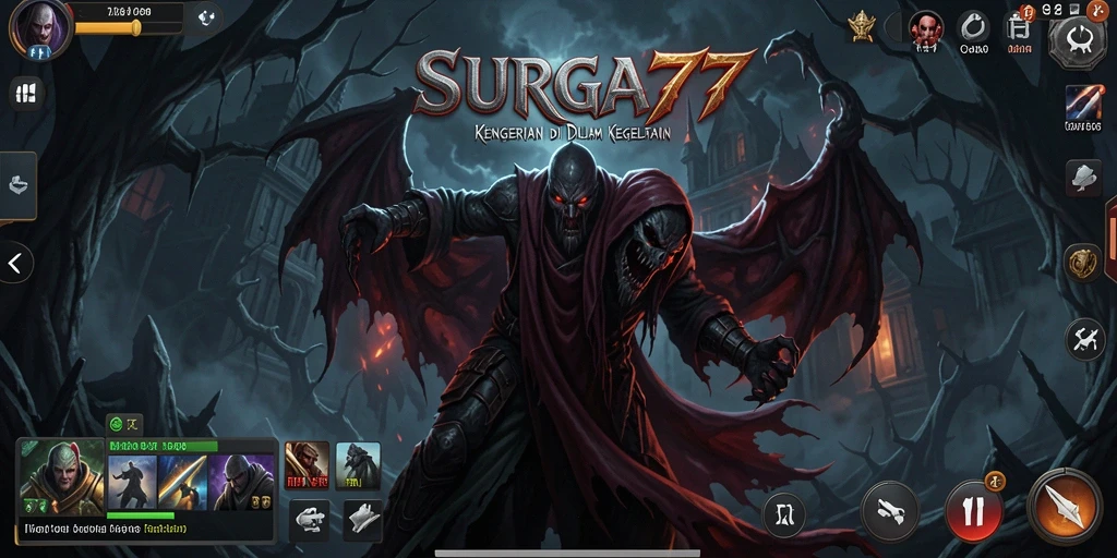 Gameplay SURGA77 yang mencekam dan menyeramkan di dunia penuh kegelapan.