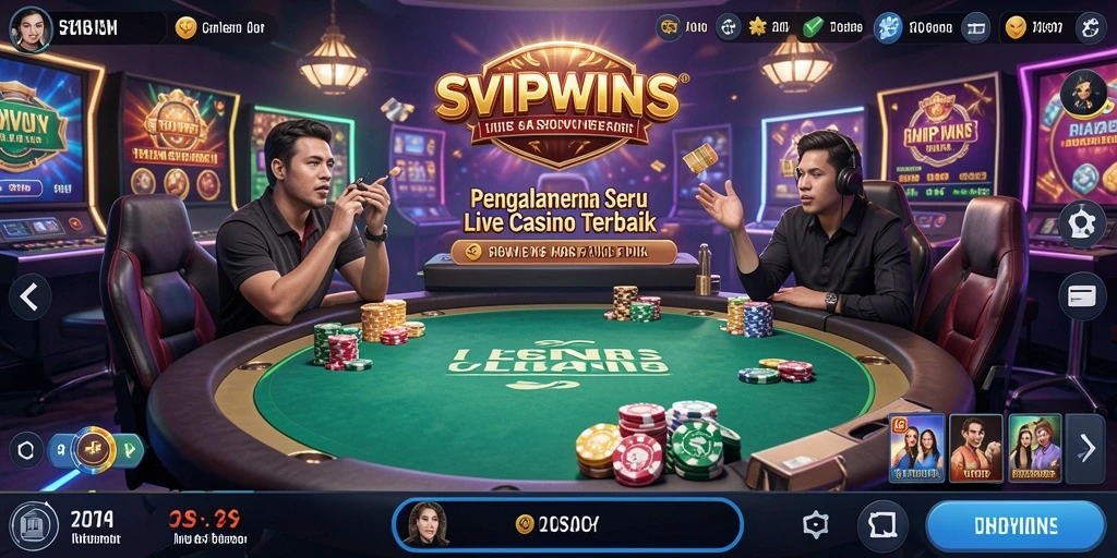 Tampilan menarik dari gameplay Live Casino di SVIPWINS.