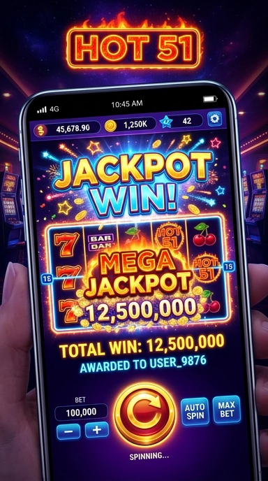 Screenshot aplikasi hot51 yang menunjukkan kategori aplikasi.